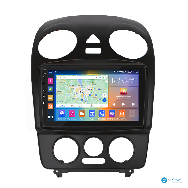 Штатная магнитола Lesko для Volkswagen Beetle I (A4) Рестайлинг 2005-2010 экран 9" 4/64Gb CarPlay 4G Wi-Fi GPS Prime