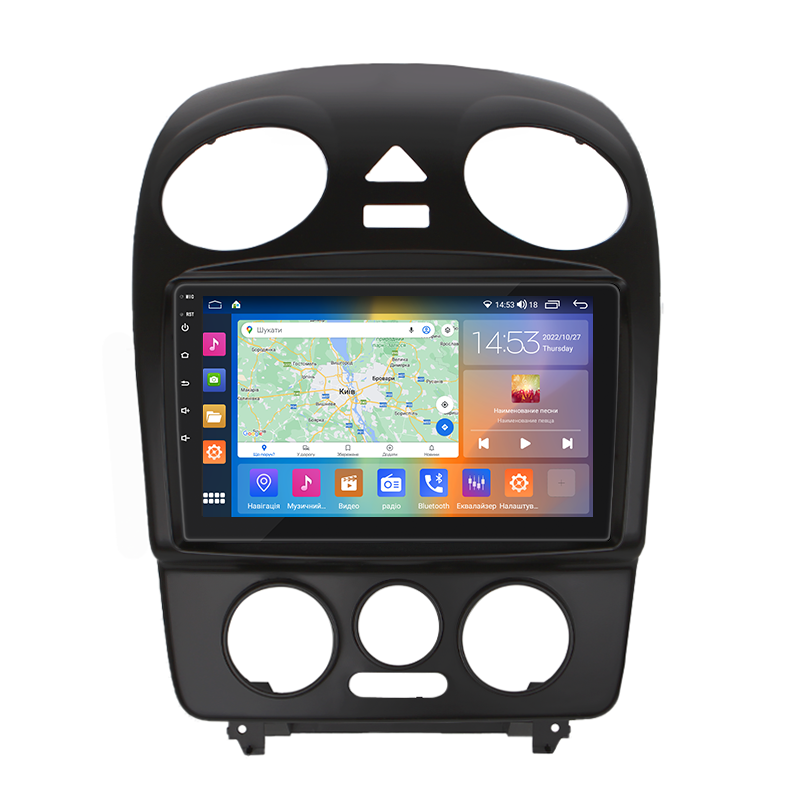 Штатная магнитола Lesko для Volkswagen Beetle I (A4) Рестайлинг 2005-2010 экран 9" 4/64Gb CarPlay 4G Wi-Fi GPS Prime