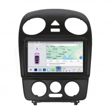 Штатная магнитола Lesko для Volkswagen Beetle I (A4) Рестайлинг 2005-2010 экран 9" 4/64 QLED CarPlay 4G Wi-Fi GPS 360 Prime