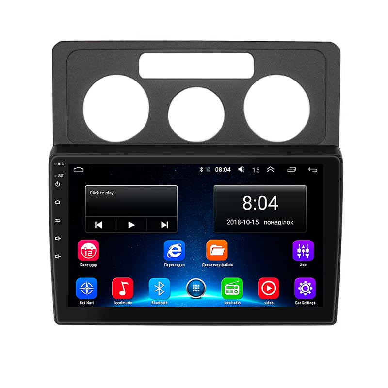 Штатная магнитола Lesko для Volkswagen Caddy III 2004-2010 экран 10" 2/32Gb Wi-Fi GPS Base