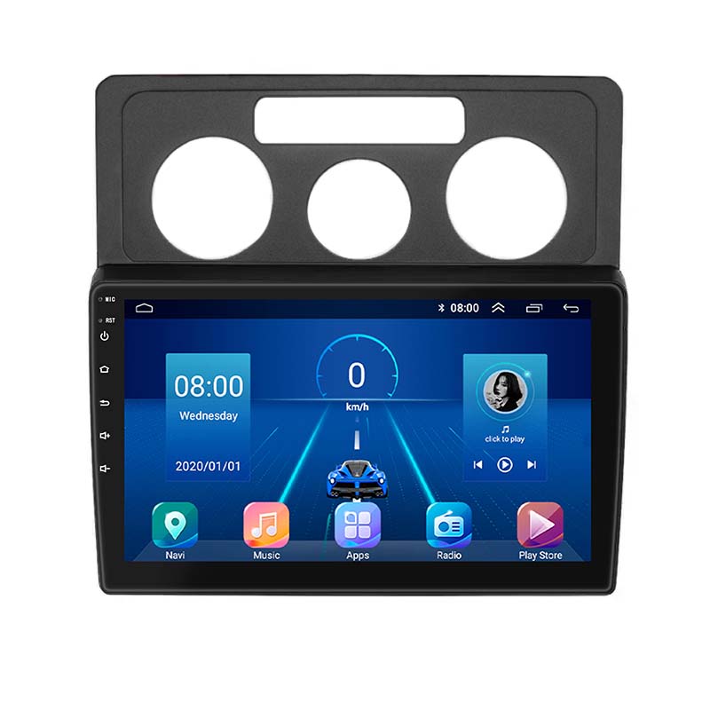 Штатная магнитола Lesko для Volkswagen Caddy III 2004-2010 экран 10" 4/32Gb 4G Wi-Fi GPS Top