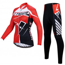 Вело костюм женский X-Тiger XW-CT-154 кофта с длинным рукавом штаны Red XS