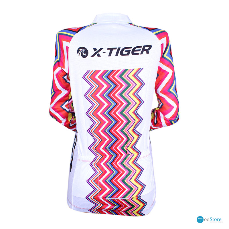 Вело костюм женский X-Тiger XW-CT-155 кофта с длинным рукавом штаны Multicolor Zigzag 2XL
