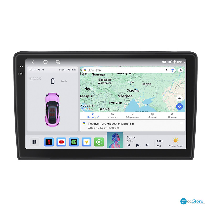 Штатная магнитола Lesko для Volkswagen Caravelle T5 Рестайлинг 2009-2015 экран 10" 4/64 QLED CarPlay 4G Wi-Fi GPS 360 Prime