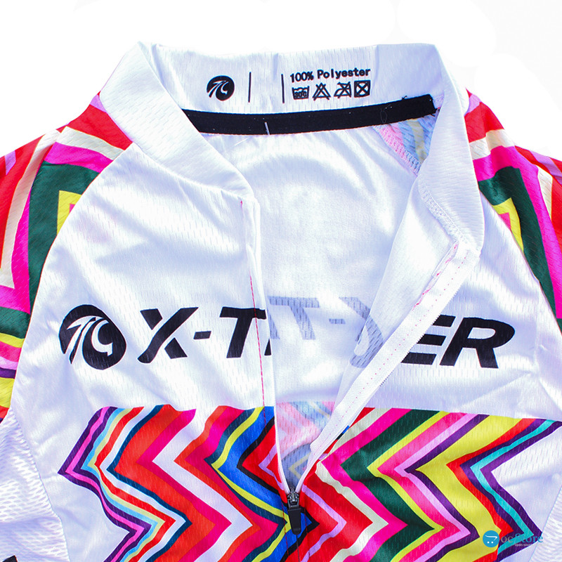 Вело костюм женский X-Тiger XW-CT-155 кофта с длинным рукавом штаны Multicolor Zigzag 3XL