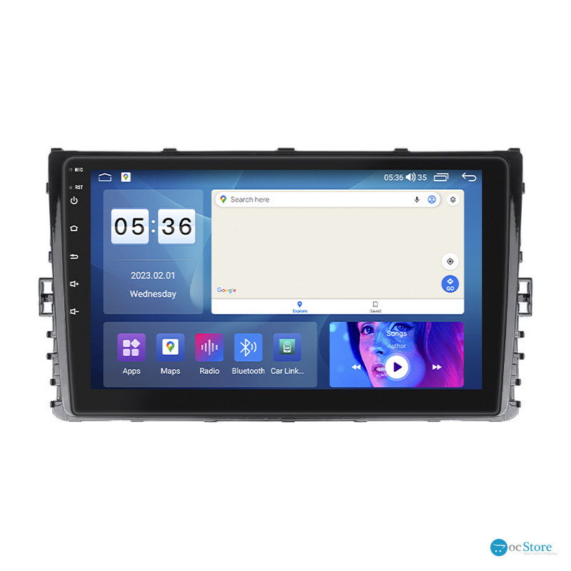 Штатная магнитола Lesko для Volkswagen Caravelle T6 Рестайлинг 2019-н.в. экран 9" 4/64Gb CarPlay 4G Wi-Fi GPS Prime