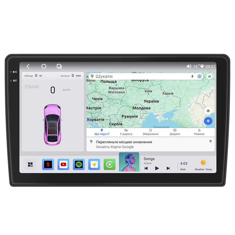 Штатная магнитола Lesko для Volkswagen Eos I 2006-2011 экран 10" 4/64 QLED CarPlay 4G Wi-Fi GPS 360 Prime