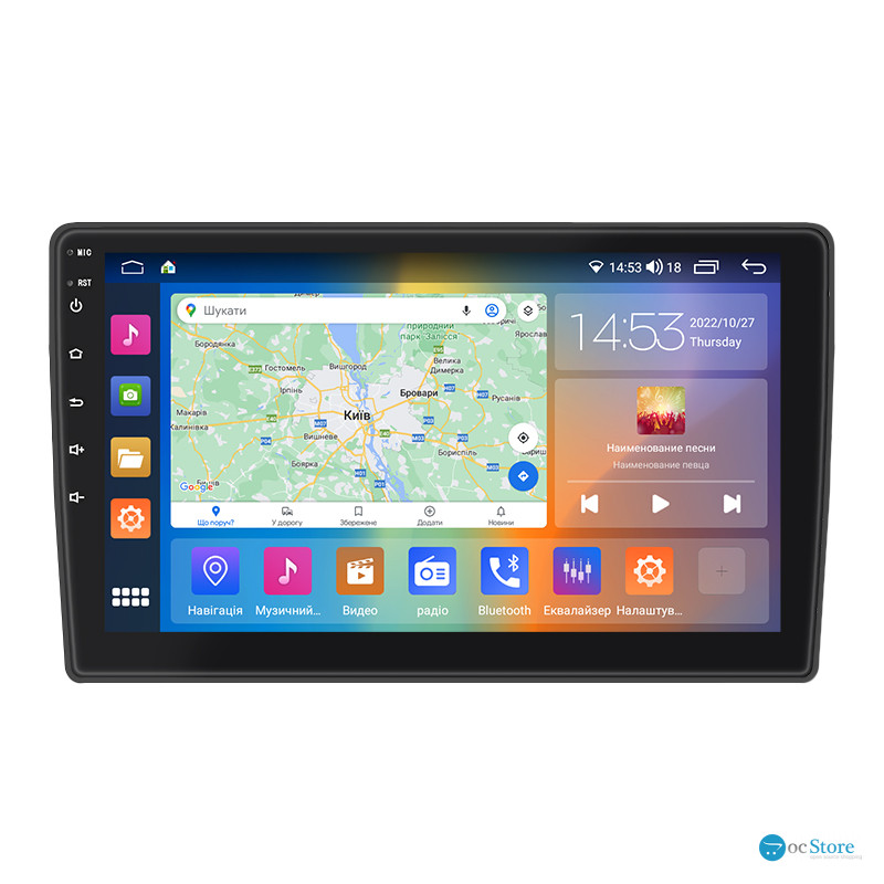 Штатная магнитола Lesko для Volkswagen Golf V 2003-2009 экран 10" 2/32Gb CarPlay 4G Wi-Fi GPS Prime