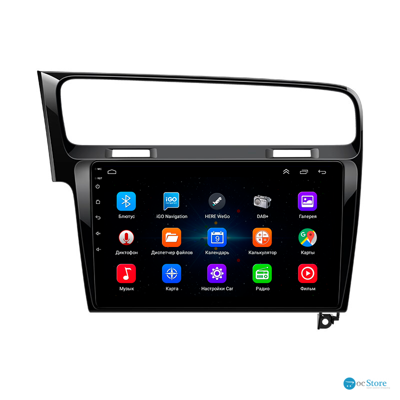 Штатная магнитола Lesko для Volkswagen Golf VII 2012-2017 экран 10" 1/16Gb Wi-Fi GPS Base