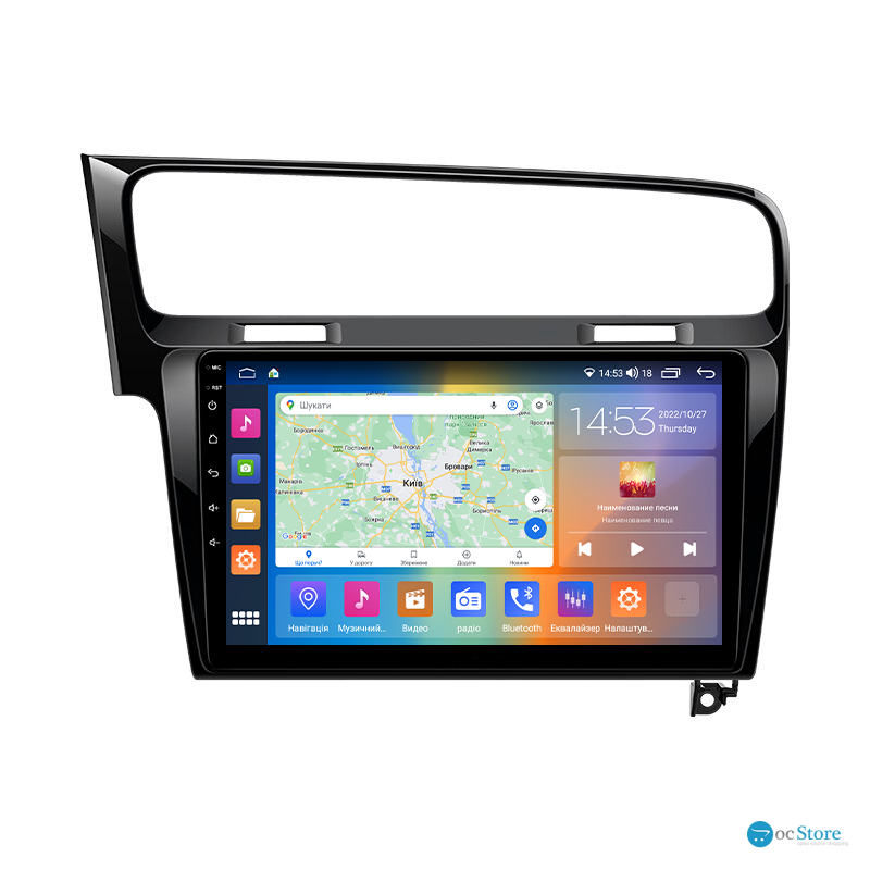 Штатная магнитола Lesko для Volkswagen Golf VII 2012-2017 экран 10" 2/32Gb CarPlay 4G Wi-Fi GPS Prime