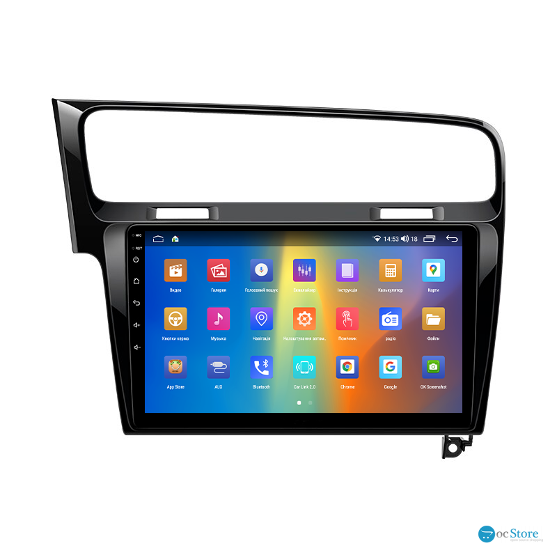 Штатная магнитола Lesko для Volkswagen Golf VII 2012-2017 экран 10" 2/32Gb CarPlay 4G Wi-Fi GPS Prime