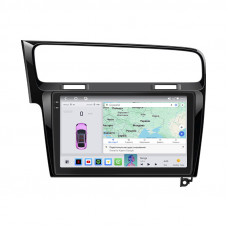 Штатная магнитола Lesko для Volkswagen Golf VII 2012-2017 экран 10" 4/64 QLED CarPlay 4G Wi-Fi GPS 360 Prime