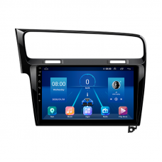 Штатная магнитола Lesko для Volkswagen Golf VII 2012-2017 экран 10" 4/32Gb 4G Wi-Fi GPS Top