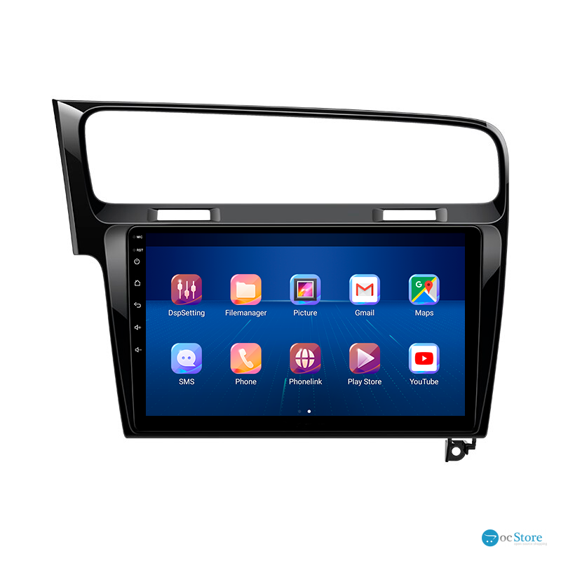 Штатная магнитола Lesko для Volkswagen Golf VII 2012-2017 экран 10" 4/32Gb 4G Wi-Fi GPS Top