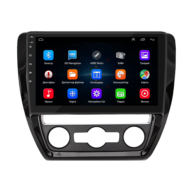 Штатная магнитола Lesko для Volkswagen Jetta VI 2010-2015 экран 10" 1/16Gb Wi-Fi GPS Base