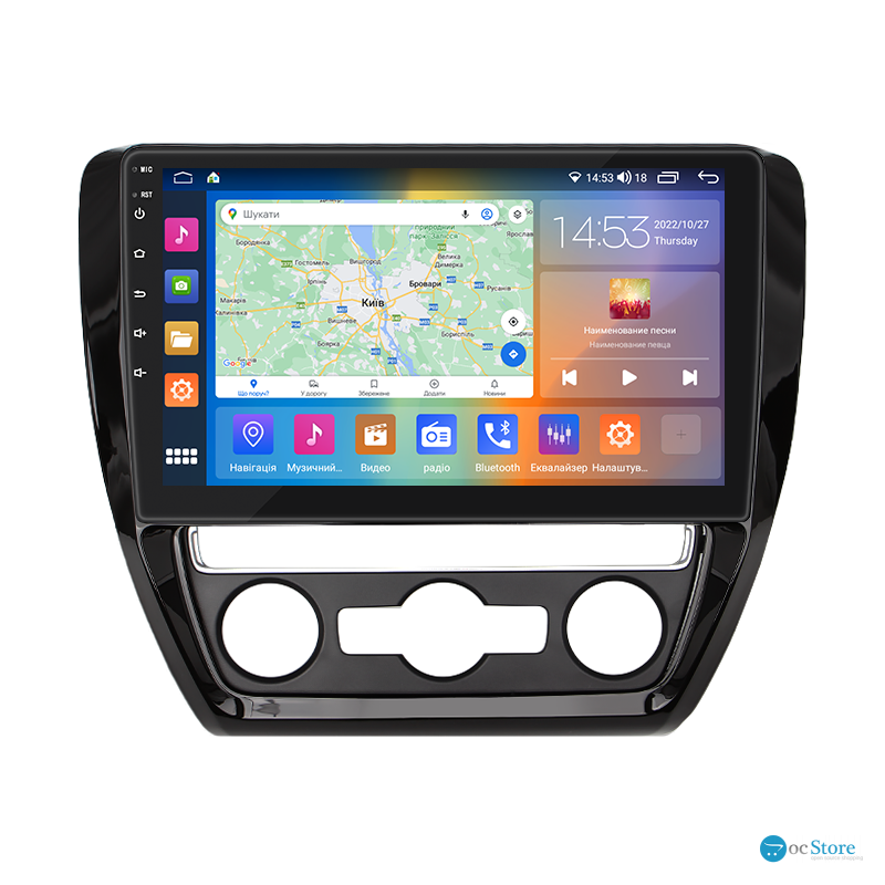 Штатная магнитола Lesko для Volkswagen Jetta VI 2010-2015 экран 10" 2/32Gb CarPlay 4G Wi-Fi GPS Prime