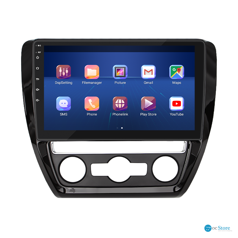 Штатная магнитола Lesko для Volkswagen Jetta VI 2010-2015 экран 10" 4/32Gb 4G Wi-Fi GPS Top