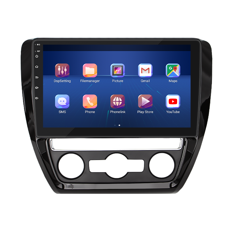 Штатная магнитола Lesko для Volkswagen Jetta VI 2010-2015 экран 10" 6/128Gb 4G Wi-Fi GPS Top