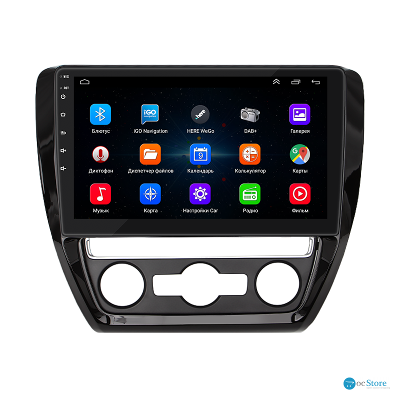 Штатная магнитола Lesko для Volkswagen Jetta VI Рестайлинг 2014-2018 экран 10" 1/16Gb Wi-Fi GPS Base