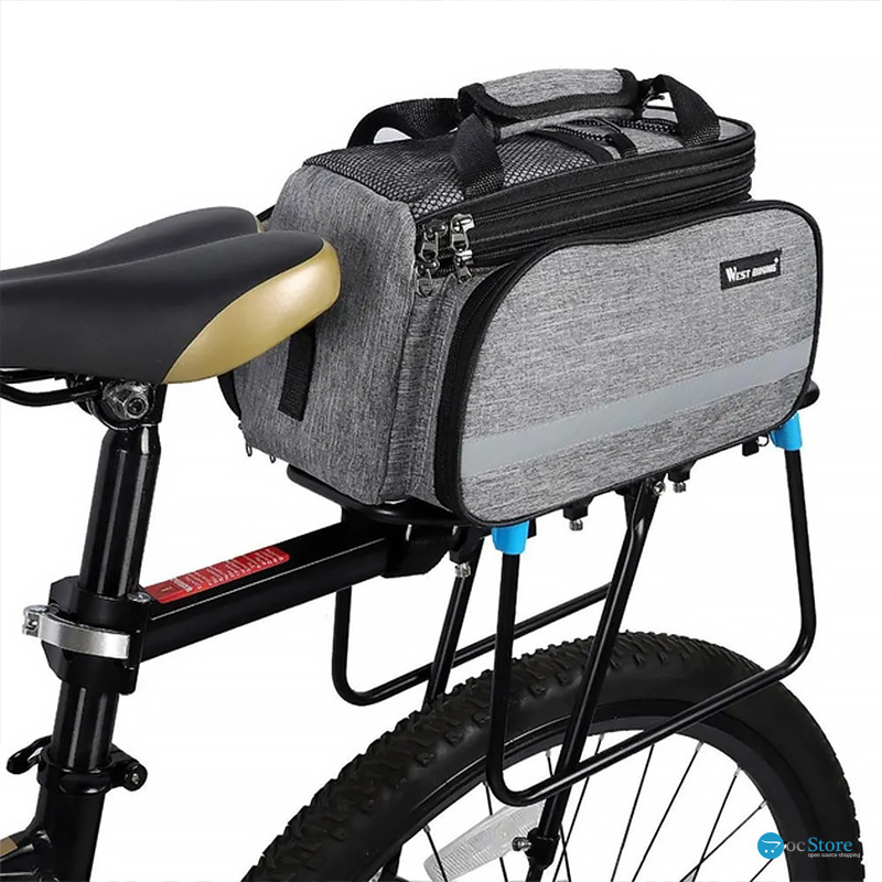 Сумка велосипедная на багажник West Biking 0707209 Gray