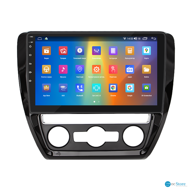 Штатная магнитола Lesko для Volkswagen Jetta VI Рестайлинг 2014-2018 экран 10" 2/32Gb CarPlay 4G Wi-Fi GPS Prime