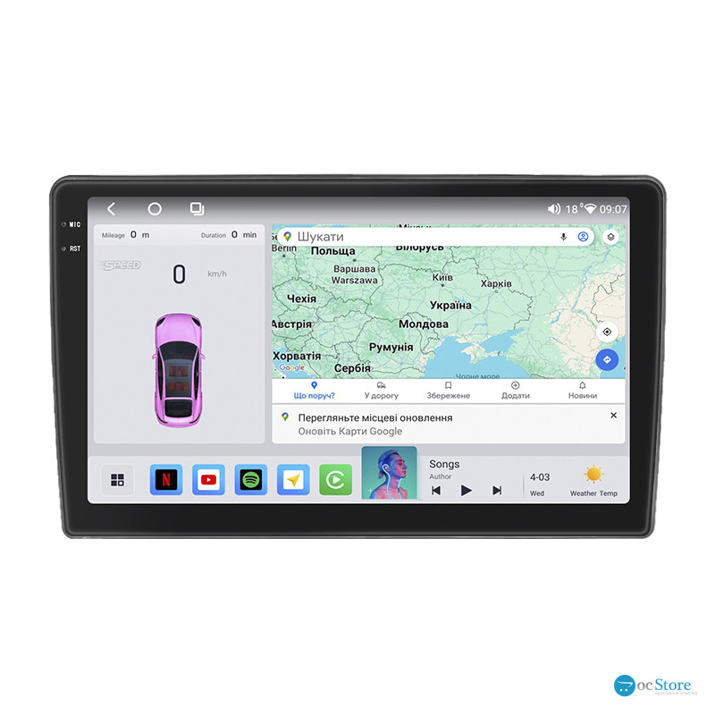 Штатная магнитола Lesko для Volkswagen Lavida II 2015-2018 экран 10" 4/64 QLED CarPlay 4G Wi-Fi GPS 360 Prime