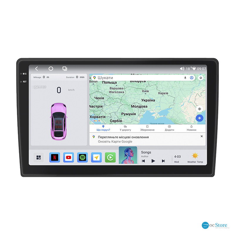 Штатная магнитола Lesko для Volkswagen Multivan T5 2003-2009 экран 10" 4/64 QLED CarPlay 4G Wi-Fi GPS 360 Prime