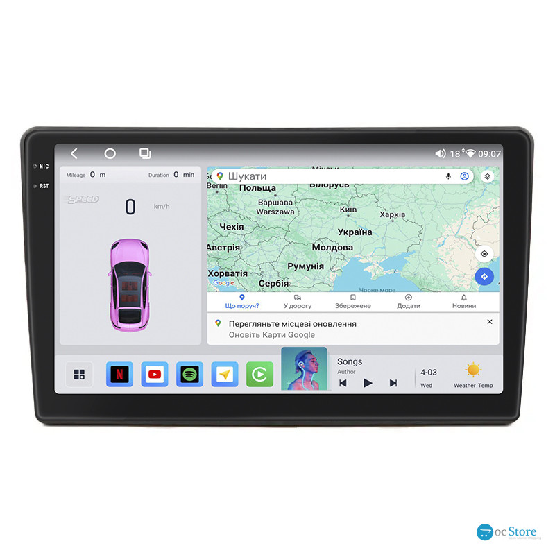 Штатная магнитола Lesko для Volkswagen Passat B5 1996-2001 экран 9" 4/64 QLED CarPlay 4G Wi-Fi GPS 360 Prime