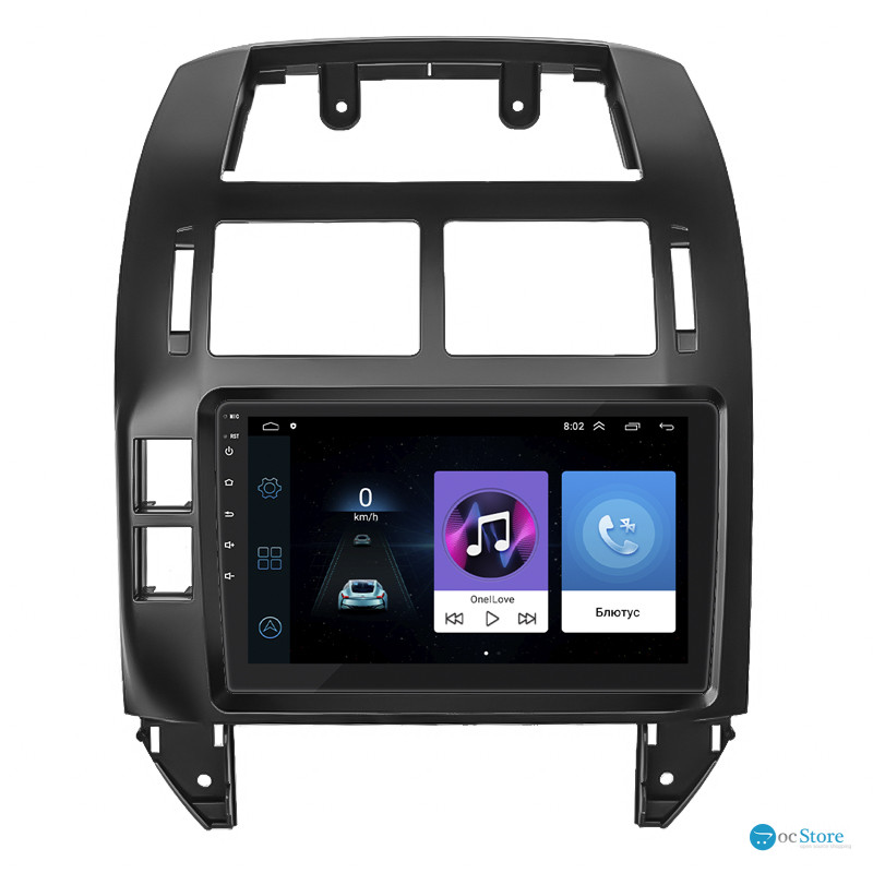 Штатная магнитола Lesko для Volkswagen Polo IV 2001-2005 экран 9" 1/16Gb Wi-Fi GPS Base