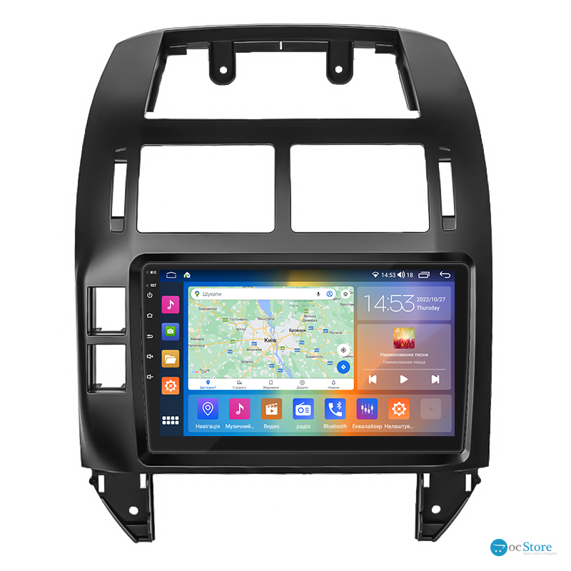 Штатная магнитола Lesko для Volkswagen Polo IV 2001-2005 экран 9" 2/32Gb CarPlay 4G Wi-Fi GPS Prime