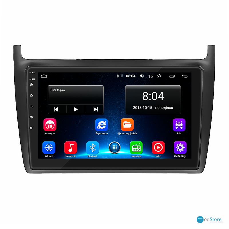 Штатная магнитола Lesko для Volkswagen Polo V 2009-2015 экран 9" 2/32Gb Wi-Fi GPS Base