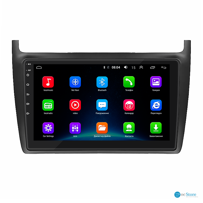 Штатная магнитола Lesko для Volkswagen Polo V 2009-2015 экран 9" 2/32Gb Wi-Fi GPS Base