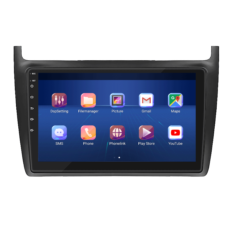 Штатная магнитола Lesko для Volkswagen Polo V 2009-2015 экран 9" 6/128Gb 4G Wi-Fi GPS Top