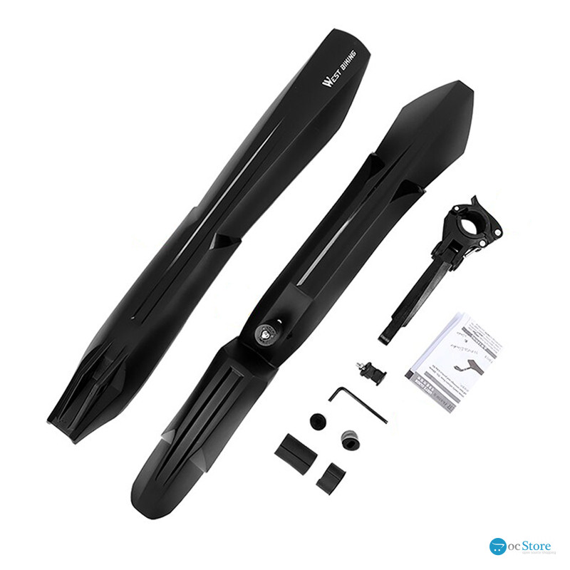 Крыло велосипедное West Biking 0714020 переднее и заднее Black