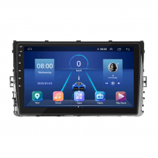 Штатная магнитола Lesko для Volkswagen Polo VI (EU Market) 2017-2021 экран 9" 6/128Gb 4G Wi-Fi GPS Top