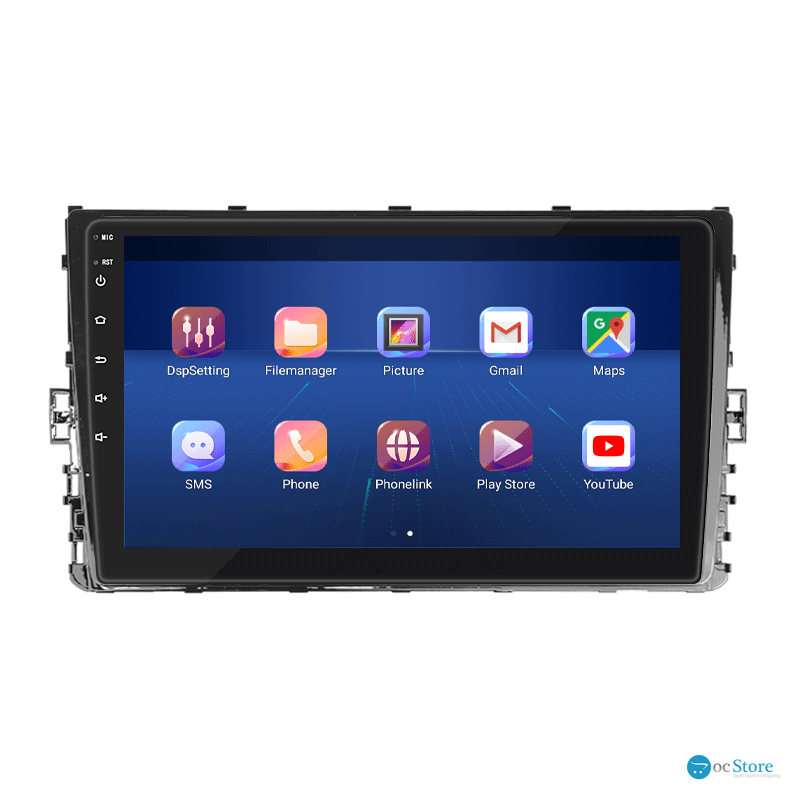 Штатная магнитола Lesko для Volkswagen Polo VI (EU Market) 2017-2021 экран 9" 6/128Gb 4G Wi-Fi GPS Top