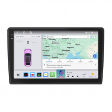 Штатная магнитола Lesko для Volkswagen Scirocco III Рестайлинг 2014-2017 экран 10" 4/64 QLED CarPlay 4G Wi-Fi GPS 360 Prime
