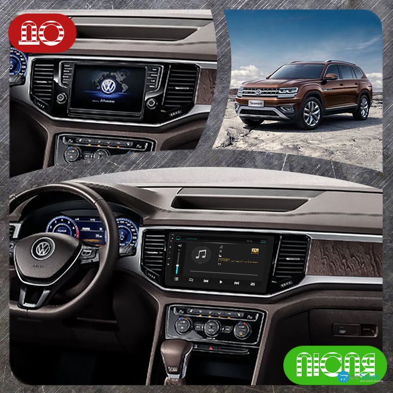 Штатная магнитола Lesko для Volkswagen Teramont I 2017-2020 экран 10" 1/16Gb Wi-Fi GPS Base