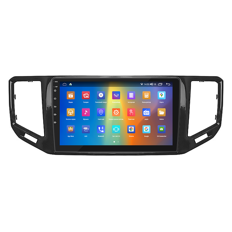 Штатная магнитола Lesko для Volkswagen Teramont I 2017-2020 экран 10" 2/32Gb CarPlay 4G Wi-Fi GPS Prime