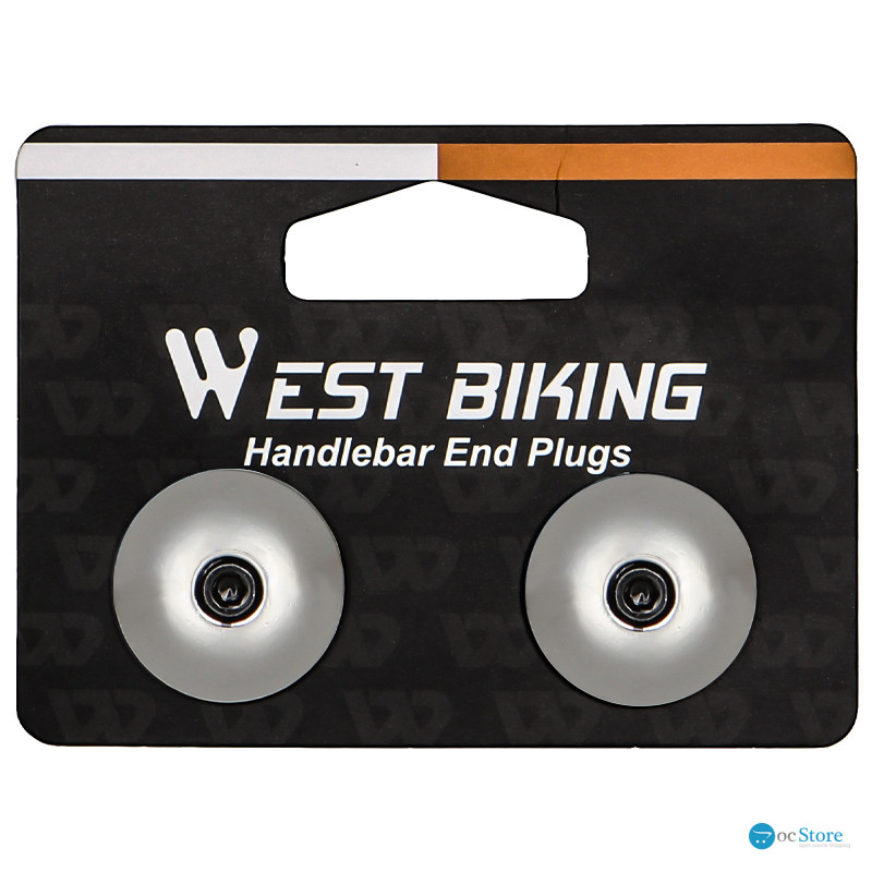 Заглушки в руль West Biking YP0804058 Silver