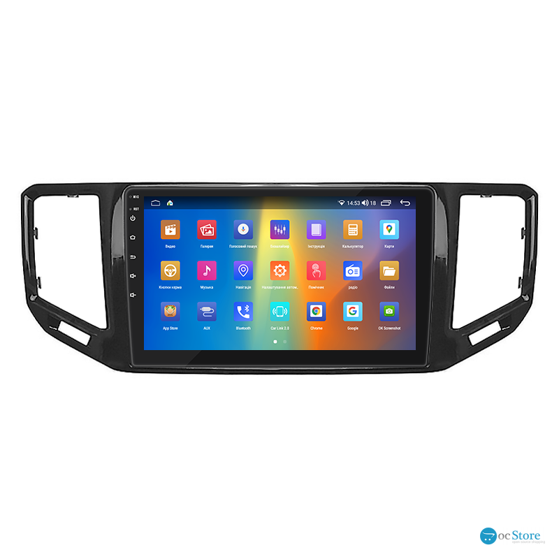 Штатная магнитола Lesko для Volkswagen Teramont I Рестайлинг 2021-н.в. экран 10" 2/32Gb CarPlay 4G Wi-Fi GPS Prime