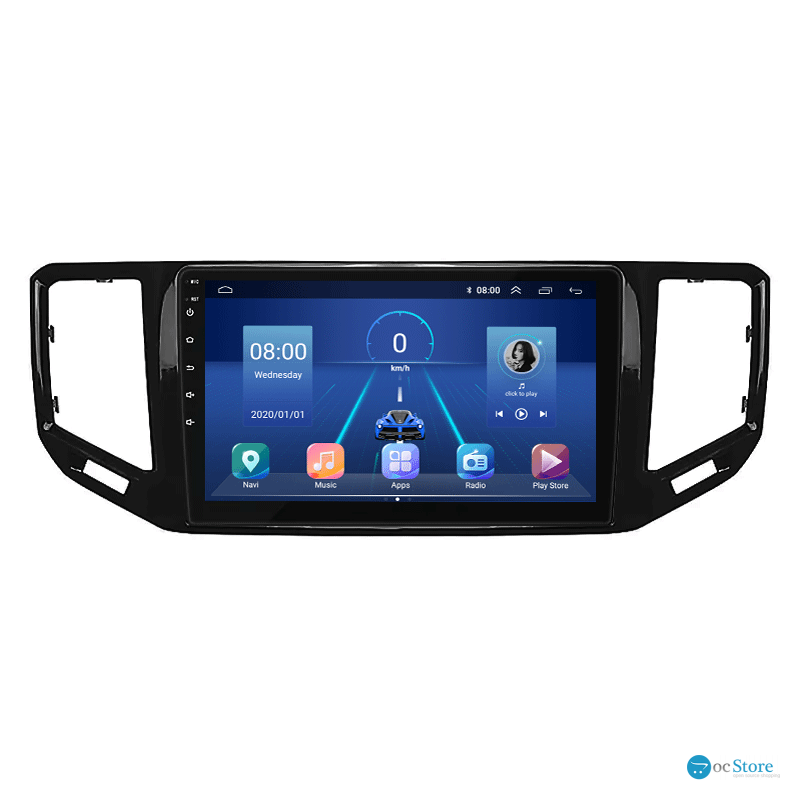 Штатная магнитола Lesko для Volkswagen Teramont I Рестайлинг 2021-н.в. экран 10" 4/32Gb 4G Wi-Fi GPS Top
