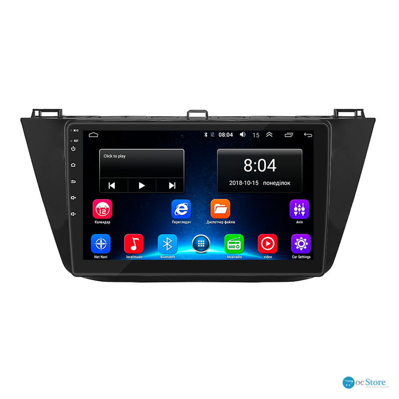 Штатная магнитола Lesko для Volkswagen Tiguan II 2016-2020 экран 10" 2/32Gb Wi-Fi GPS Base