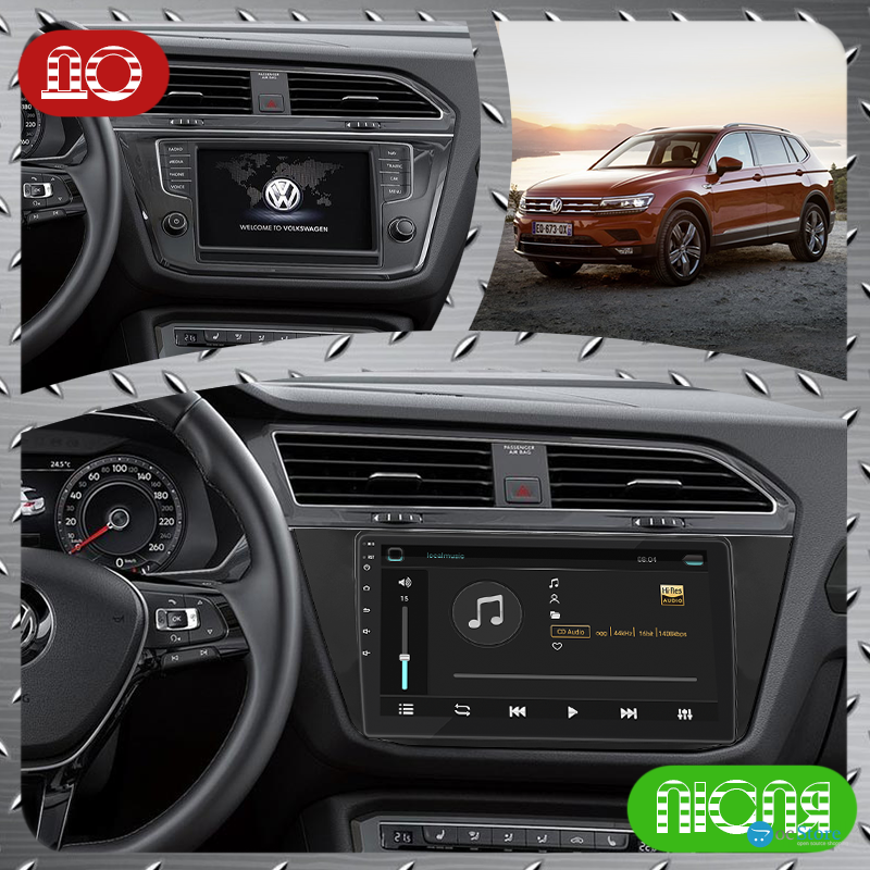 Штатная магнитола Lesko для Volkswagen Tiguan II 2016-2020 экран 10" 2/32Gb Wi-Fi GPS Base