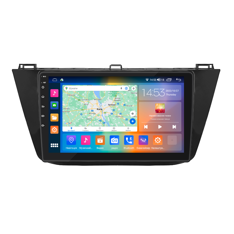 Штатная магнитола Lesko для Volkswagen Tiguan II 2016-2020 экран 10" 4/64Gb CarPlay 4G Wi-Fi GPS Prime