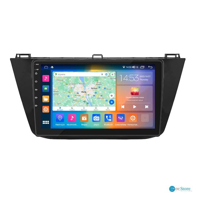 Штатная магнитола Lesko для Volkswagen Tiguan II Рестайлинг 2020-н.в. экран 10" 2/32Gb CarPlay 4G Wi-Fi GPS Prime