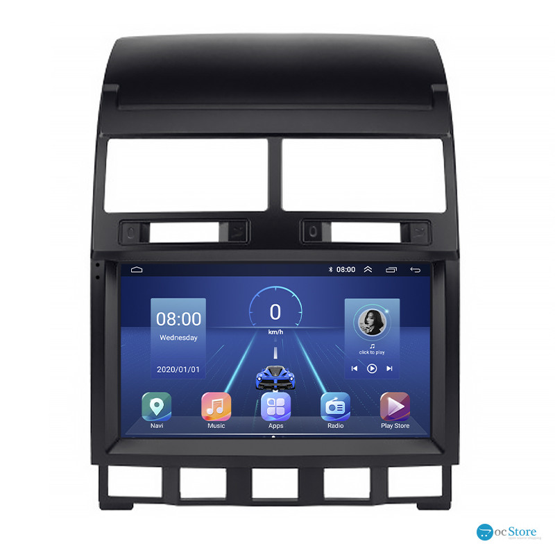 Штатная магнитола Lesko для Volkswagen Touareg I 2002-2007 экран 9" 2/32Gb 4G Wi-Fi GPS Top