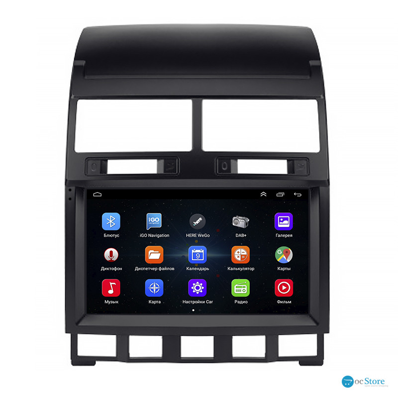 Штатная магнитола Lesko для Volkswagen Touareg I Рестайлинг 2006-2010 экран 9" 1/16Gb Wi-Fi GPS Base