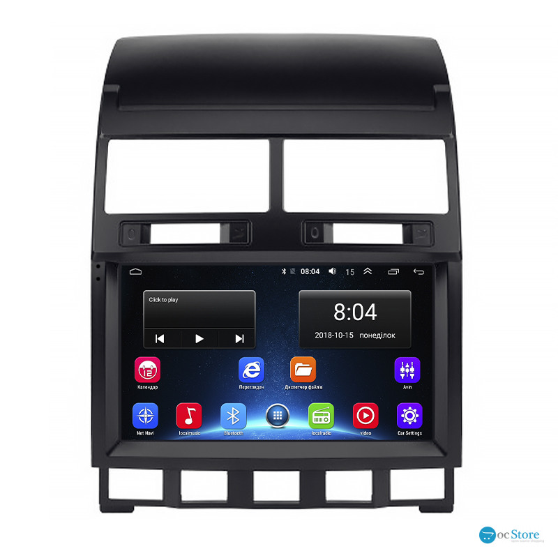 Штатная магнитола Lesko для Volkswagen Touareg I Рестайлинг 2006-2010 экран 9" 2/32Gb Wi-Fi GPS Base