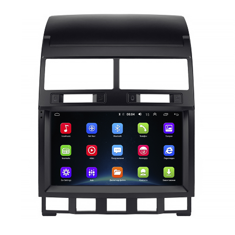 Штатная магнитола Lesko для Volkswagen Touareg I Рестайлинг 2006-2010 экран 9" 2/32Gb Wi-Fi GPS Base